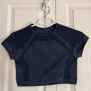 Black Cropped Athletic Top